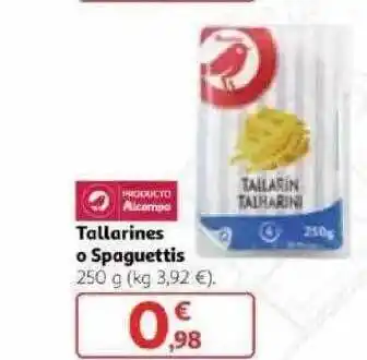 Alcampo Tallarines O Spaguettis 250g oferta