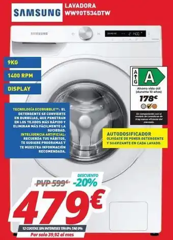 Mi electro Lavadoras samsung oferta