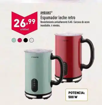 ALDI Ambiano Espumador Leche Retro oferta