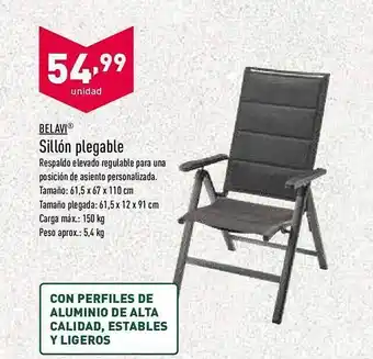 ALDI Belavi Sillón Plegable oferta