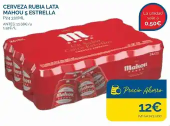 Cash Ecofamilia Cerveza Rubia Lata Mahou 5 Estrella P24 330 ml oferta