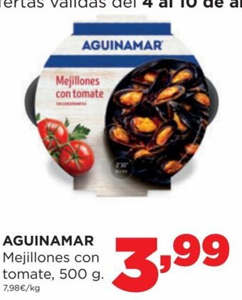 Alimerka Aguinamar Mejillones Con Tomate, 500 g. oferta