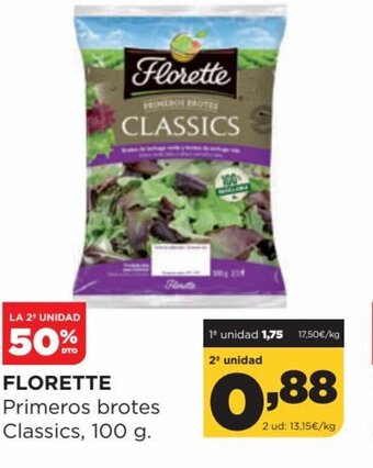 Alimerka Florette Primeros Brotes Classics, 100 g. oferta
