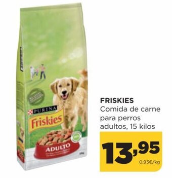 Alimerka Friskies Comida de carne para erros adultos, 15kilos oferta
