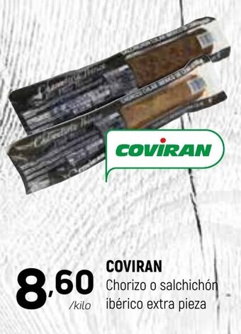 Coviran Coviran Chorizo o salchichón ibérico extra pieza oferta