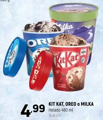 Coviran Kit Kat, Oreo o Milka Helado 480 ml oferta
