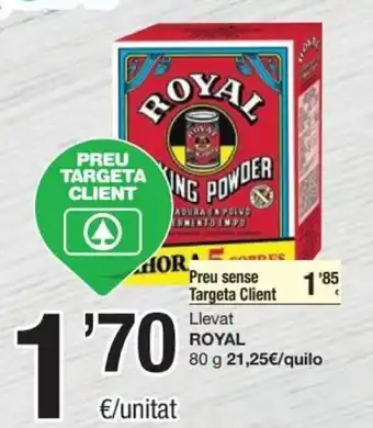 SPAR Royal Llevat 80g oferta