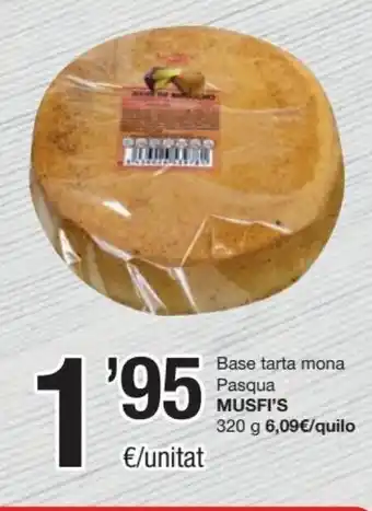SPAR Musfi's Base tarta mona Pasqua 320g oferta