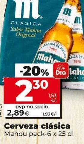 Maxi Dia Cerveza mahou oferta