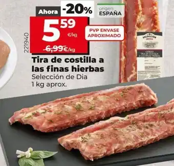 Dia Tiras de costillas a las finas hierbas oferta