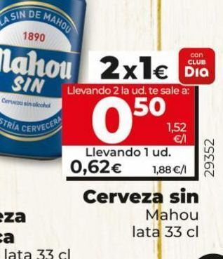 Dia Cerveza sin alcohol mahou oferta