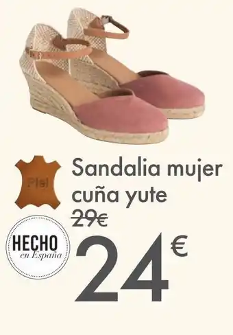 Carrefour Sandalia mujer cuña yute oferta