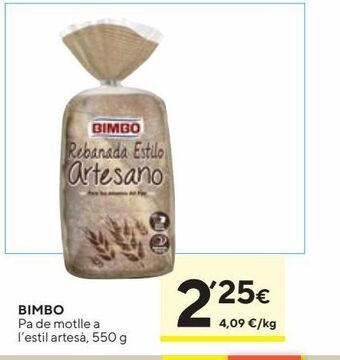 Caprabo Pan de molde bimbo oferta