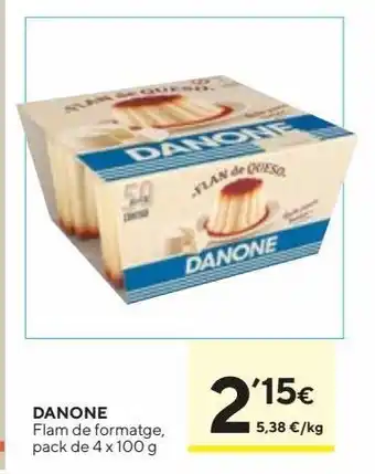 Caprabo Flan de queso danone oferta