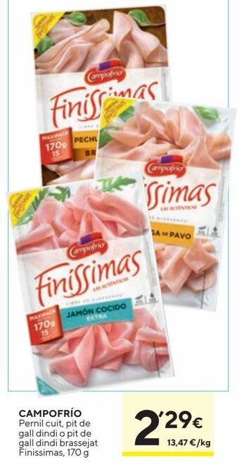 Caprabo Jamón cocido campofrío oferta