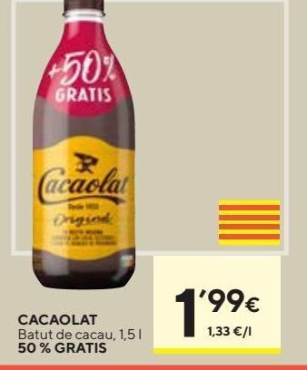 Caprabo Batido de chocolate cacaolat oferta
