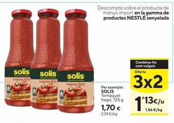 Caprabo Tomate frito solís oferta