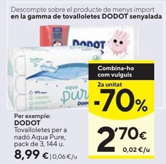 Caprabo Toallitas húmedas para bebé dodot oferta