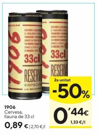 Caprabo Cerveza 1906 oferta