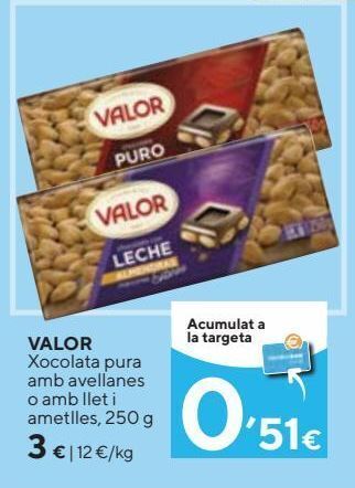 Caprabo Chocolate valor oferta