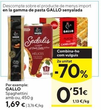 Caprabo Espaguetis gallo oferta