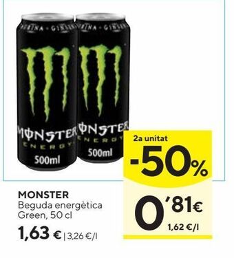 Caprabo Bebida energética monster oferta