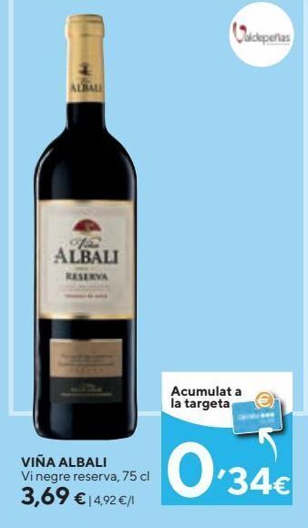 Caprabo Vino tinto viña albali oferta
