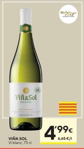 Caprabo Vino blanco viña sol oferta