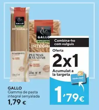 Caprabo Pasta integral gallo oferta