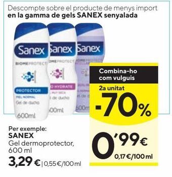 Caprabo Gel de baño sanex oferta