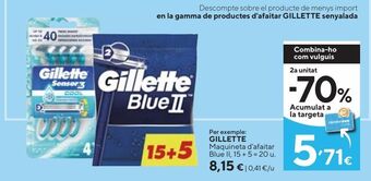 Caprabo Máquina de afeitar gillette oferta