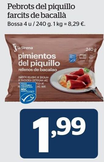 La Sirena Pimientos del piquillo oferta