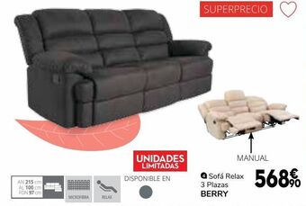 Conforama Sofá relax oferta