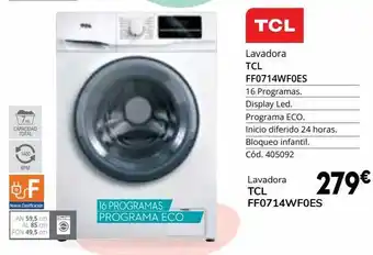 Conforama Lavadoras tcl oferta