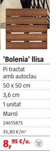 Bauhaus Loseta de madera oferta