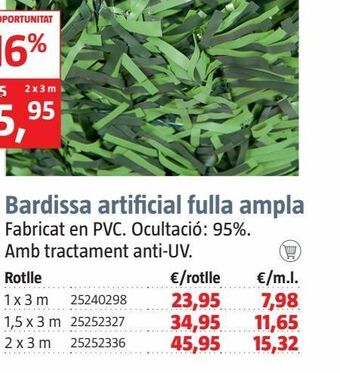 Bauhaus Malla de ocultación oferta