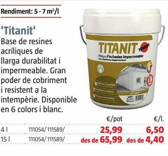 Bauhaus Pintura para fachadas titanit oferta