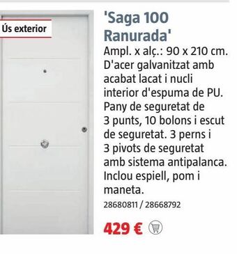 Bauhaus Puerta de entrada oferta