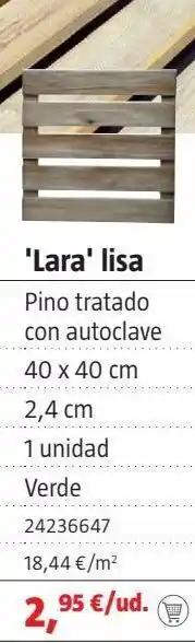 Bauhaus Loseta de madera oferta