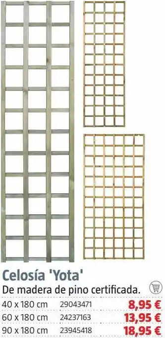 Bauhaus Celosía de pino oferta