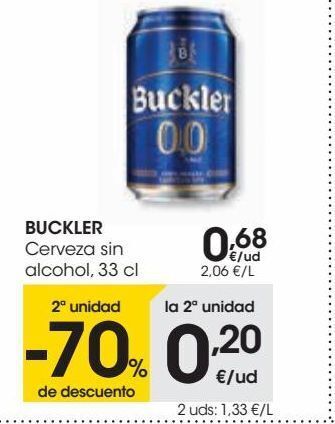 Eroski Buckler cerveza sin alcohol oferta