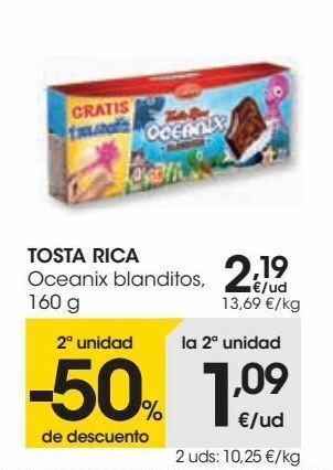 Eroski Tosta rica oceanix blanditos oferta