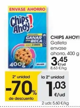 Eroski Chips ahoy! galleta envase ahorro oferta