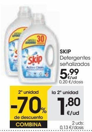 Eroski Skip detergentes señalizados oferta