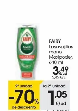 Eroski Fairy lavavajillas mano maxipoder oferta