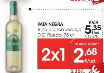 Eroski Pata negra vino blanco verdejo d.o. rueda oferta