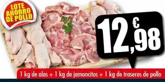 Unide Supermercados 1 kg de alas + 1 kg de jamoncitos + 1 kg de traseros de pollo oferta