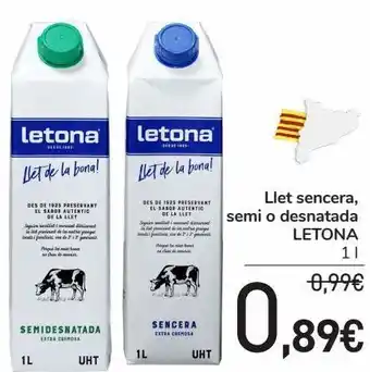 Carrefour Llet senceras, semi o desnatada letona oferta