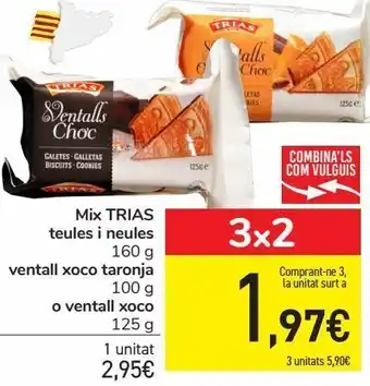 Carrefour Mix trias teules i neules, ventall xoco taronja o ventall xoco oferta