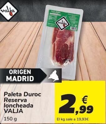 Carrefour Paleta duroc reserva loncheada valja oferta